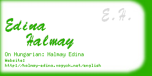 edina halmay business card